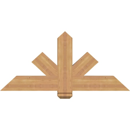 Ekena Millwork Kennewick Timber Gable Bracket, Western Red Cedar, 48"W x 22"H x 3 1/2"D x 5 1/2"F, 11/12 Pitch GBW048X22X0406KEN00SWR